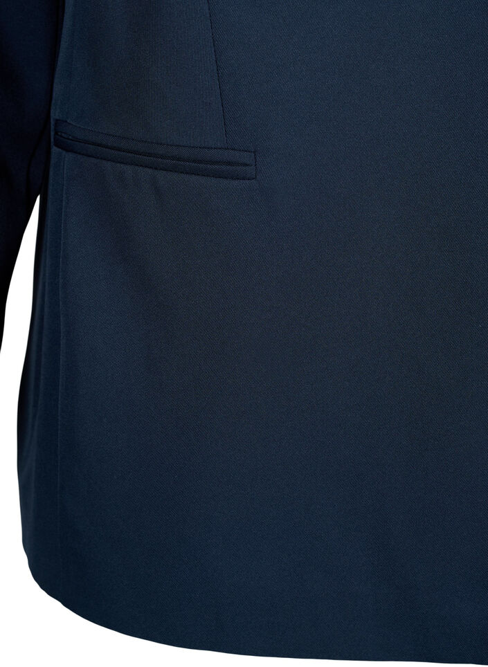 FLASH - Enkel blazer med knapp, Blå, Packshot image number 3