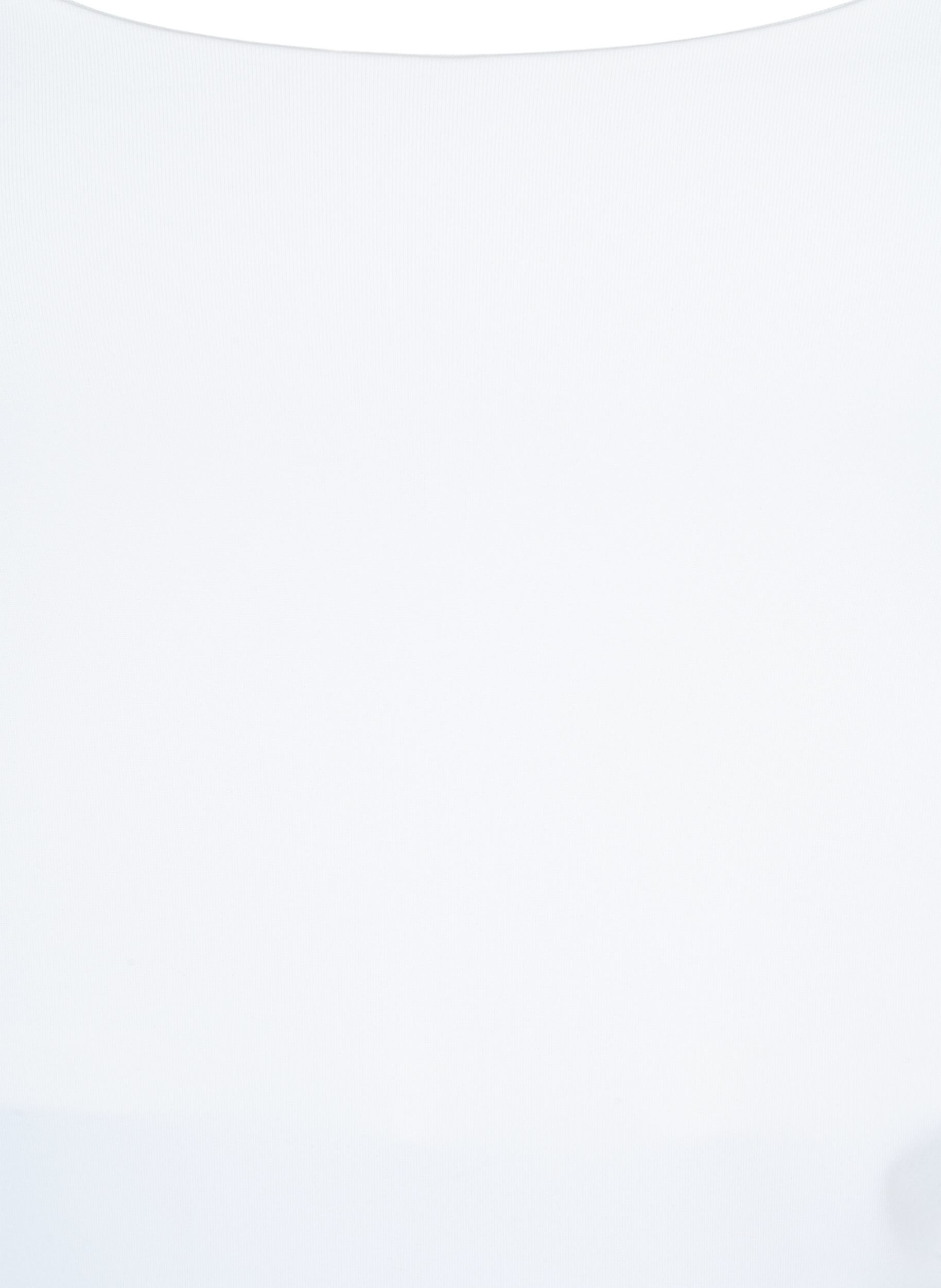 Zizzi Elastisk vendbar topp, Bright White, Packshot image number 2