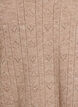 Kortermet strikkebluse med pointellem&oslash;nster, Beige, Packshot image number 2
