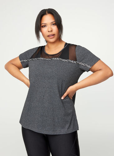 T-skjorte, Black Melange, Model image number 0