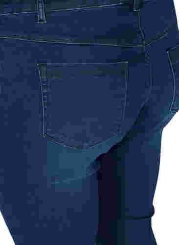 Jeggings i bomullsblanding, Dark blue denim, Packshot image number 3
