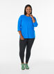 Treningsbluse med 3/4-ermer, Bl&aring;, Model image number 1