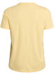 Basic T-skjorte i bomull med rund hals, Gul, Packshot image number 1
