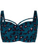 Bikinitopp med drapering, Leopard, Packshot image number 0