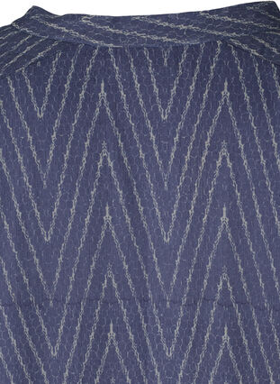 Mønstrete tunika med justerbar midje, Blue Indigo AOP, Packshot image number 3