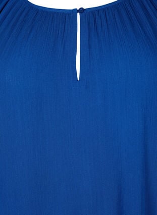 Tunika i viskose med 3/4-ermer, Monaco Blue, Packshot image number 2