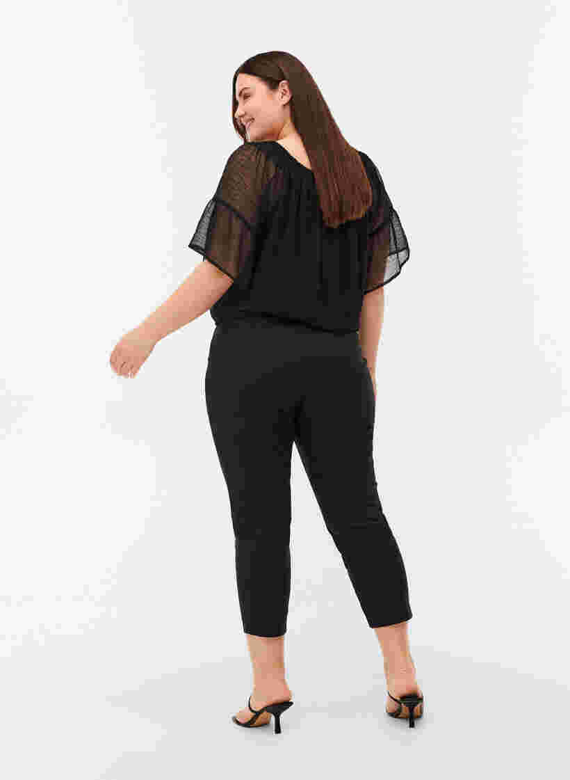 Klassiske bukser med ankellengde, Black, Model image number 1