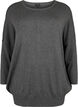 Strikket tunika i en viskoseblanding, Dark Grey Melange, Packshot image number 0