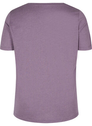 Melert T-skjorte med trykk, Vintage Violet Mel., Packshot image number 1