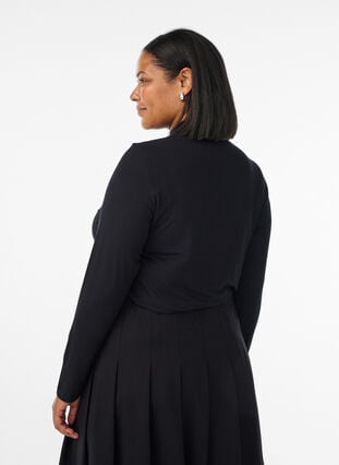 Zizzi Langermet genser med høy hals, Black, Model image number 1