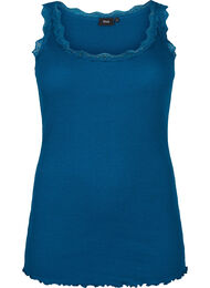 Topp med blondekant, Blue Opal