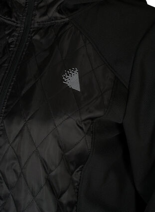 Treningsjakke med hette og lommer, Black, Packshot image number 2