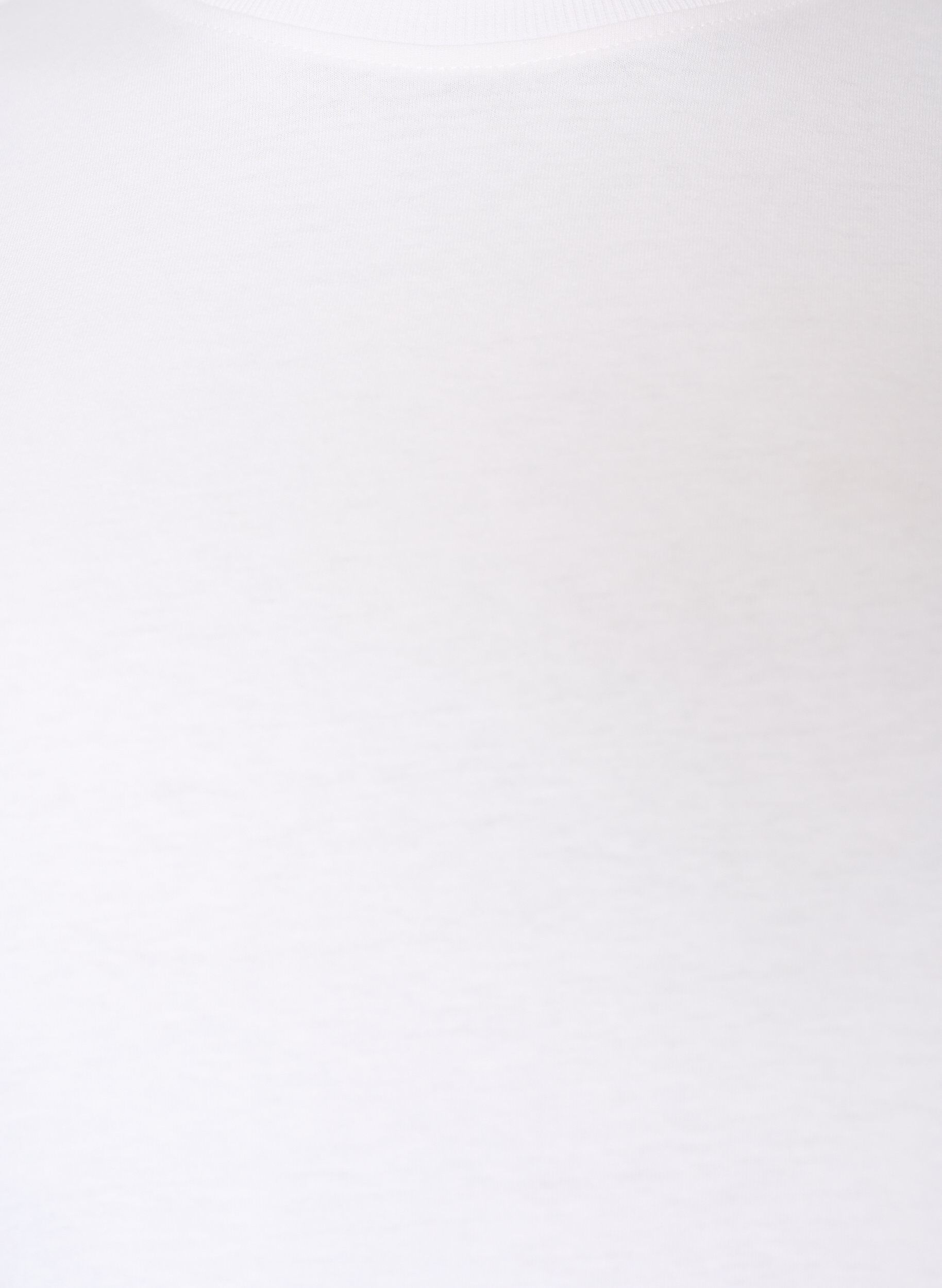 ZizziBomulls-T-skjorte med trykk, Hvit, Packshot image number 2