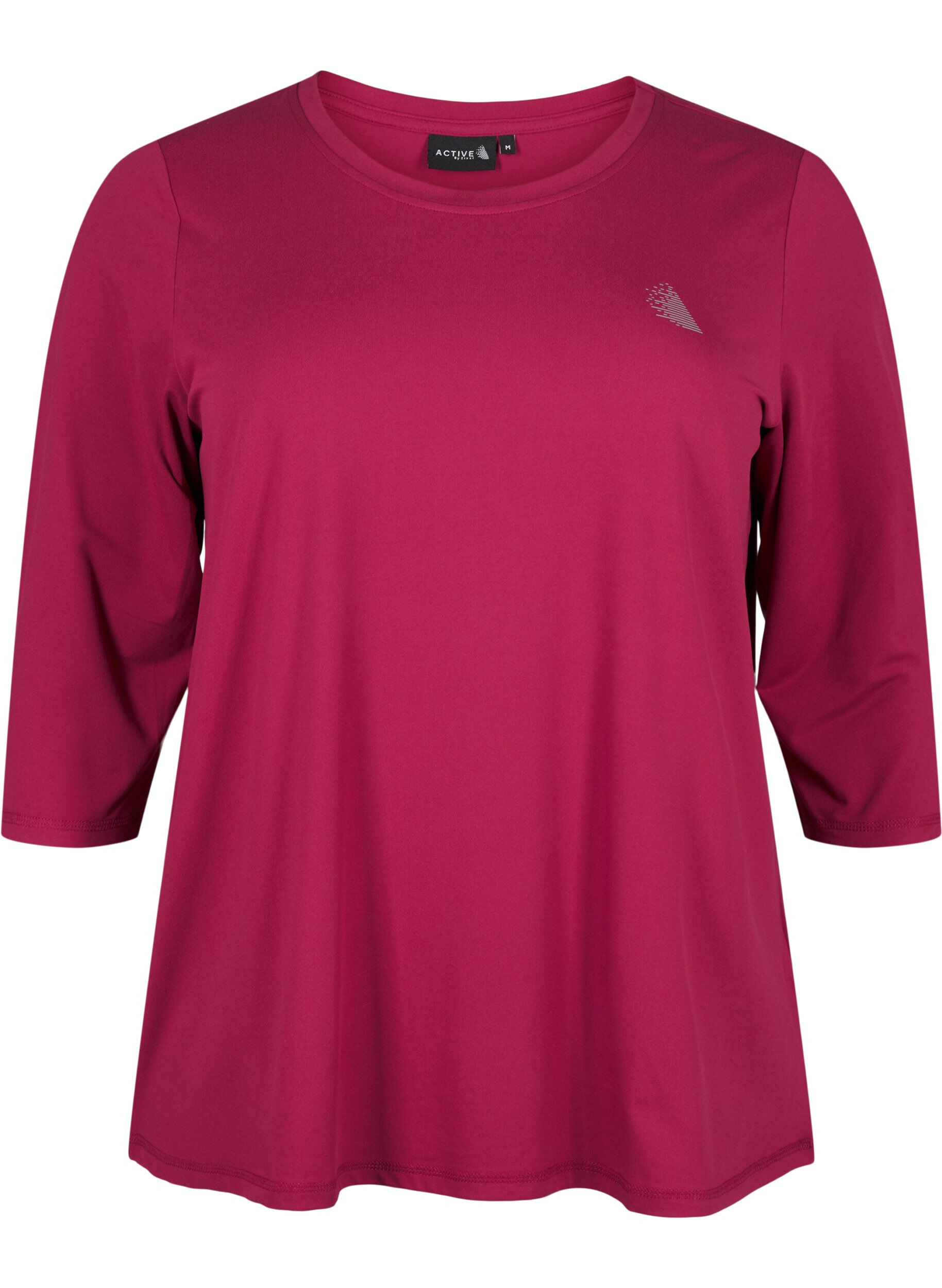 ZizziTreningsbluse med 3/4-ermer, R&oslash;d, Packshot image number 0