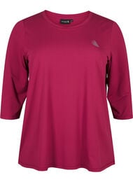 Treningsbluse med 3/4-ermer, R&oslash;d
