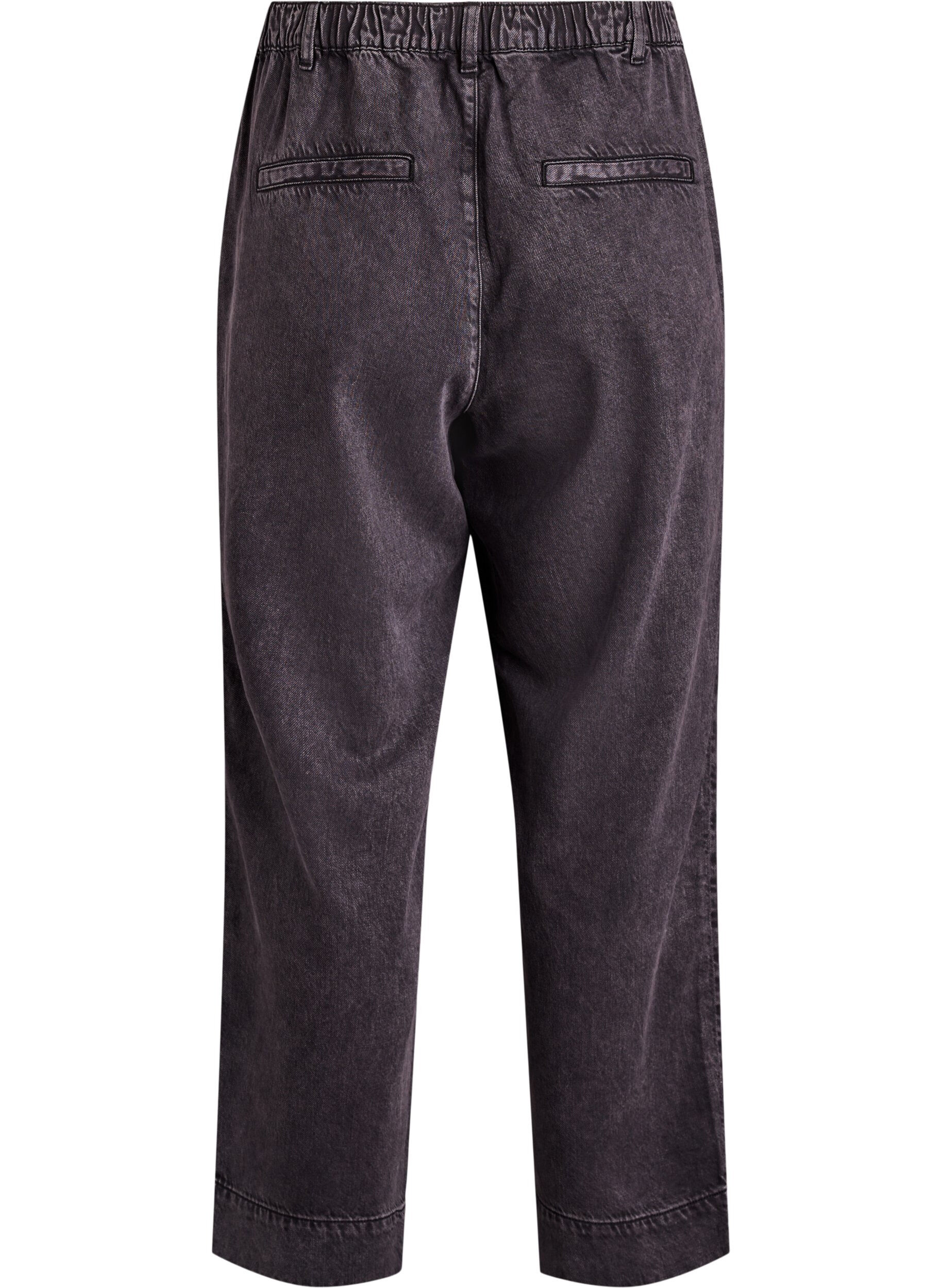 Zizzi Vide jeans med elastisk linning, Gr&aring;, Packshot image number 1