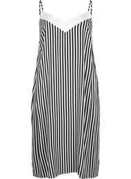FLASH - Stripete kjole med stropper i viskose, Black White Stripe