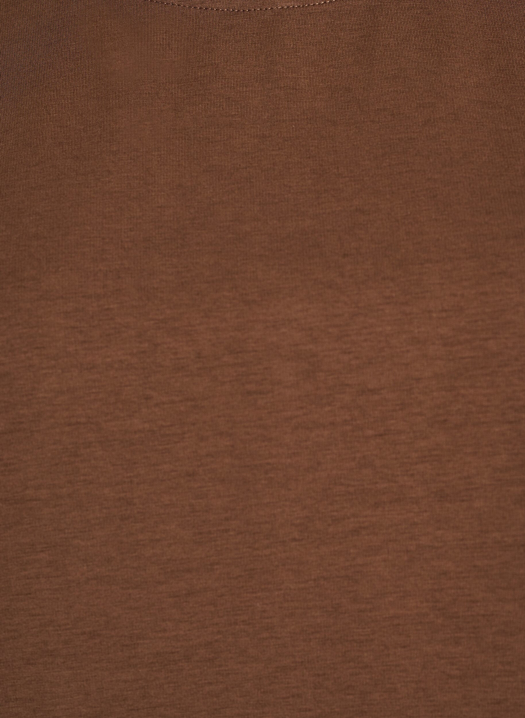 ZizziPeplumbluse med albuelange ermer, Brun, Packshot image number 2
