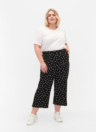 Løse bukser med 7/8-lengde, Black Dot, Model image number 0