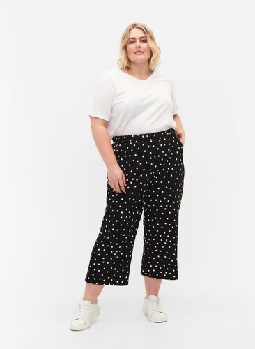 Løse bukser med 7/8-lengde, Black Dot, Model image number 0