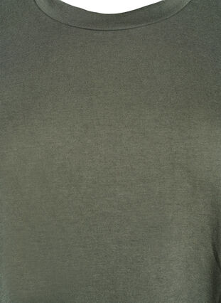 Zizzi Knelang jerseykjole med lommer og A-fasong, Grønn, Packshot image number 2