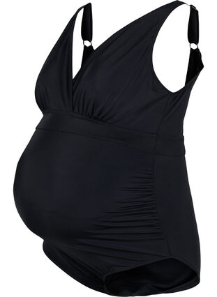 Badedrakt til gravide, Black, Packshot image number 0