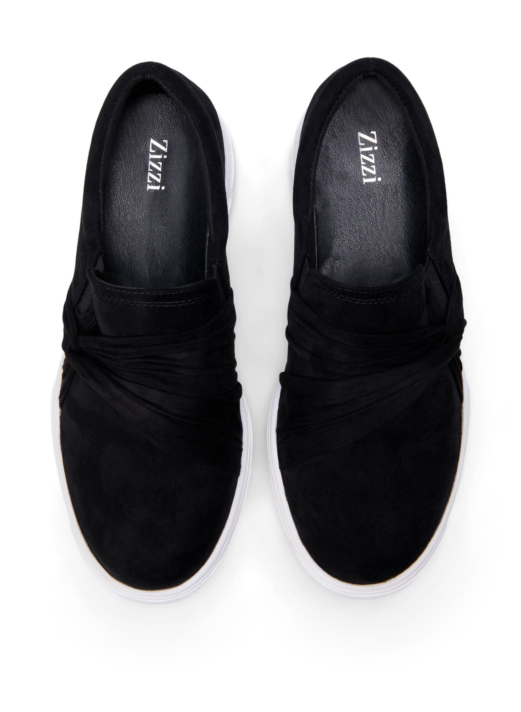 Zizzi Slip-on med vid passform og knutedetaljer, Svart, Packshot image number 2