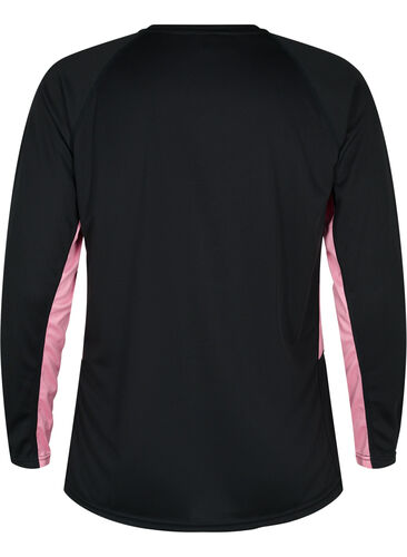 Undertrøye med kontraststripe, Black w. Sea Pink, Packshot image number 1