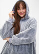 Oversized teddykjole med lomme, Grey Melange, Model image number 2