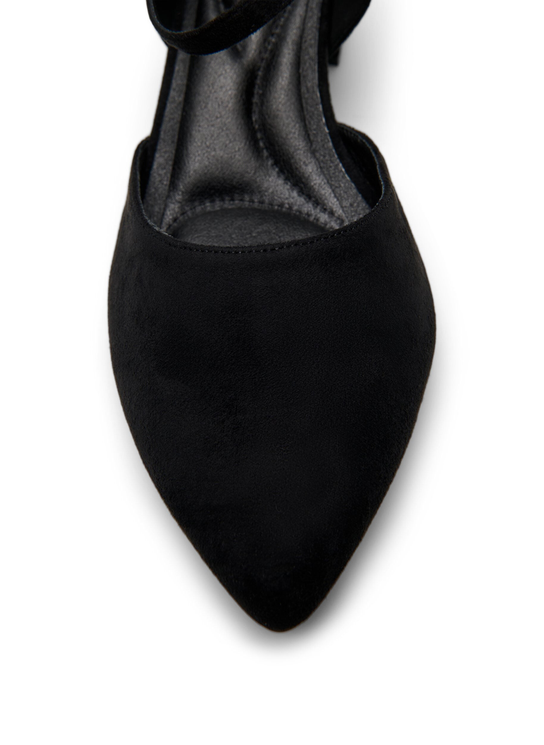 Zizzi Pumps med doble stropper, Svart, Packshot image number 4