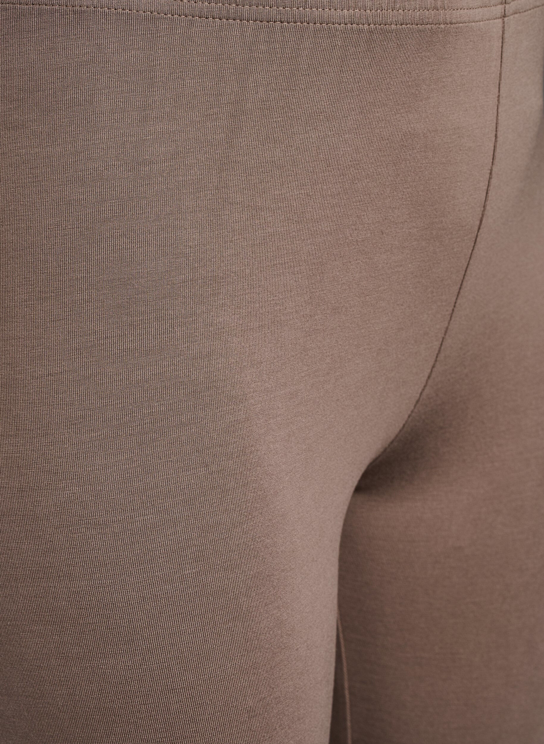 Zizzi Basis leggings i viskose, Brun, Packshot image number 2