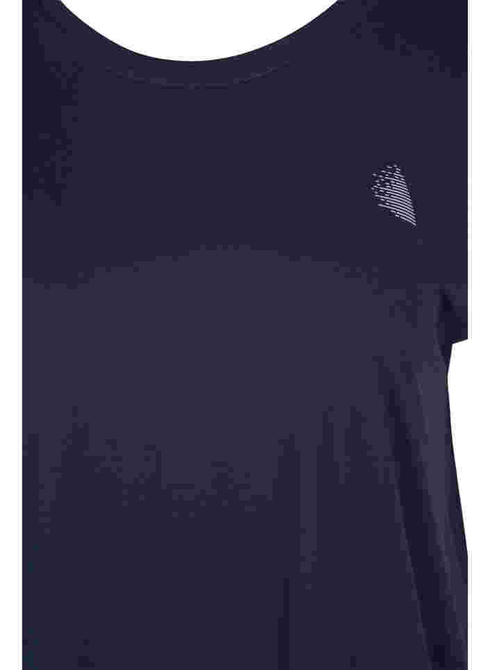 Ensfarget t-skjorte til trening, Graphite, Packshot image number 2