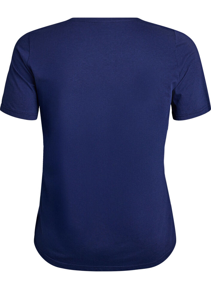T-skjorte med trykk, Bl&aring;, Packshot image number 1