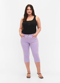 Tettsittende Emily capirbukser, Lavender, Model
