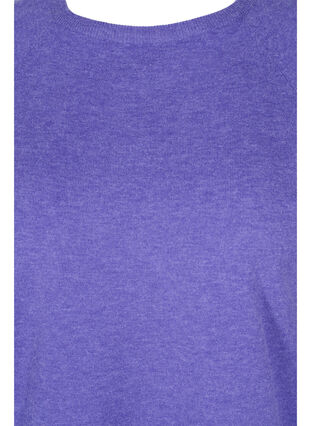 Melert strikkegenser, Purple Opulence Mel, Packshot image number 2