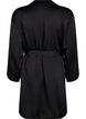 Kimono i sateng med belte, Black, Packshot image number 1
