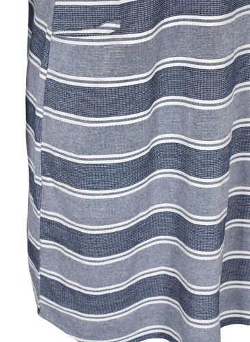 Stripete kjole med korte ermer, Blue Stripe, Packshot image number 3