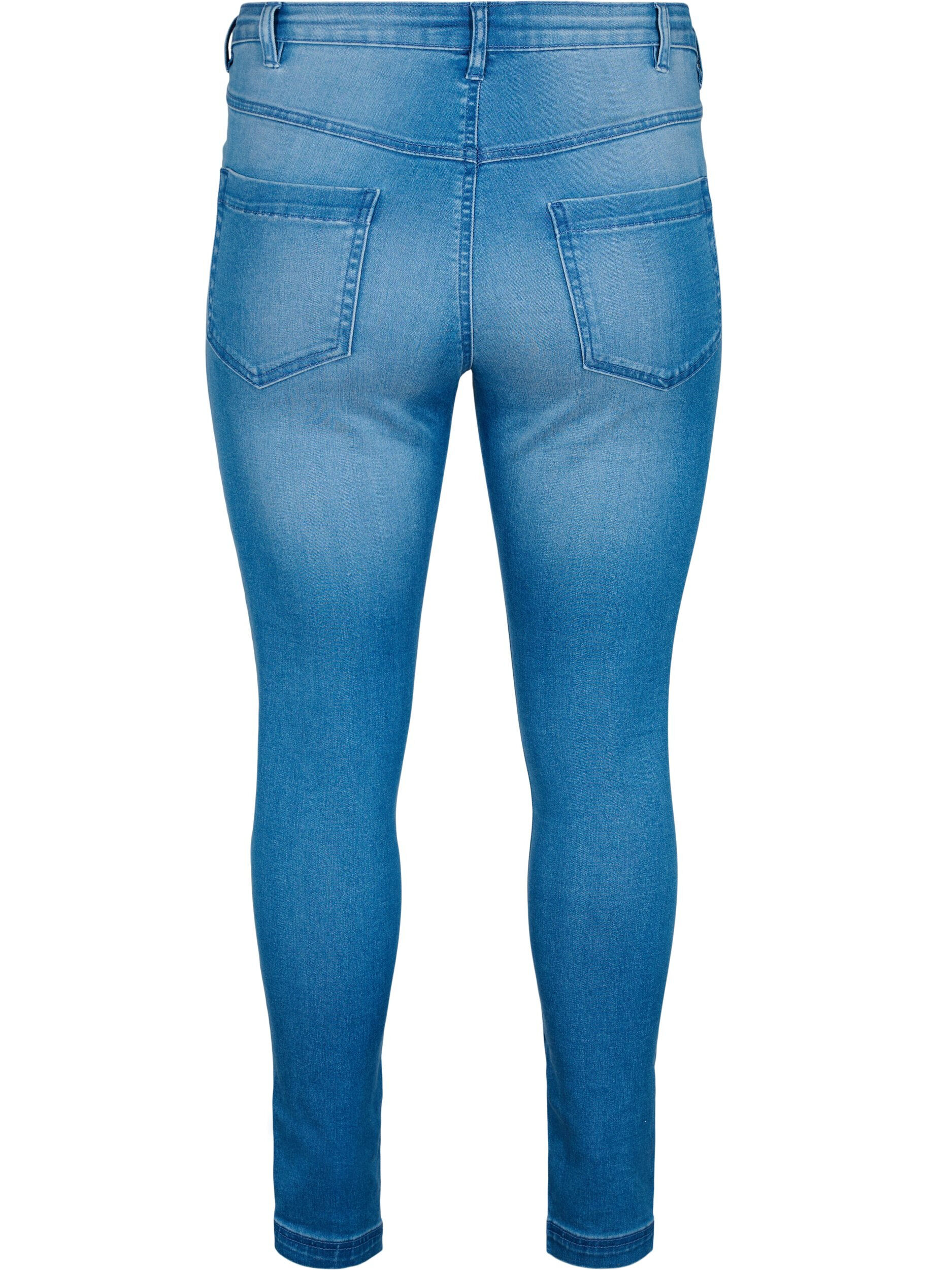 Zizzi Super slim Amy jeans med h&oslash;yt liv, Light blue, Packshot image number 1