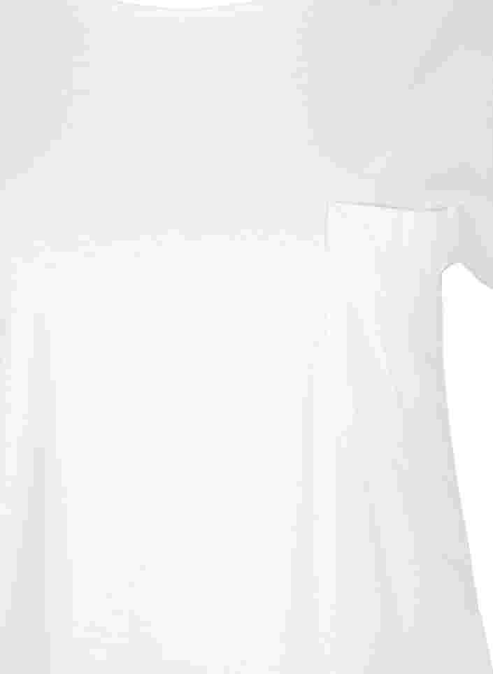 T-skjorte med brystlomme i organisk bomull, Bright White, Packshot image number 2