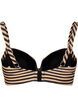 Bikinioverdel med bøyle og mønster, Brun, Packshot image number 1
