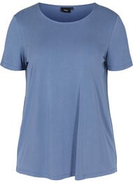 Kortermet T-skjorte med rund hals, Bijou Blue