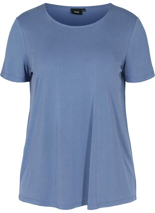 Kortermet T-skjorte med rund hals, Bijou Blue, Packshot image number 0