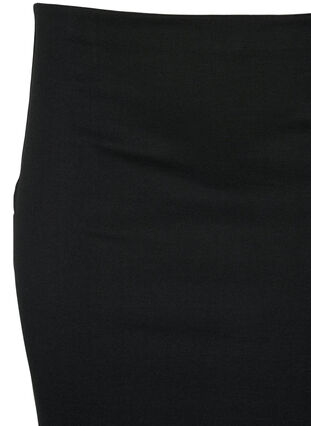 Zizzi Tettsittende skjørt i viskose med splitt, Black, Packshot image number 2