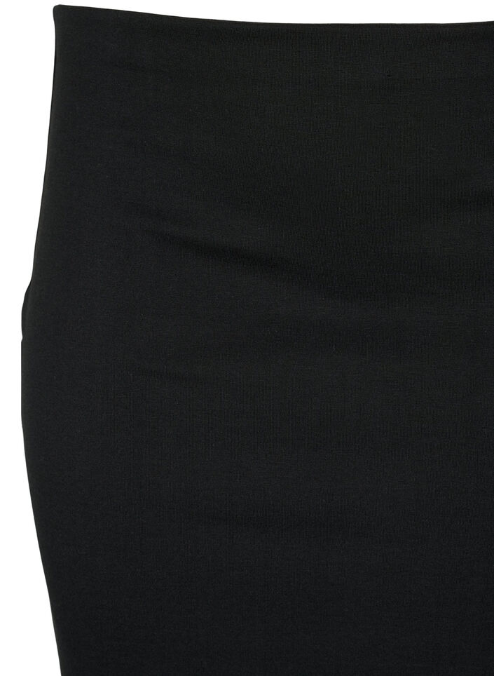 Tettsittende skjørt i viskose med splitt, Black, Packshot image number 2