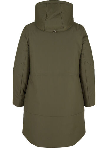 Vinterjakke med justerbar midje, Forest Night, Packshot image number 1