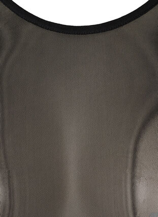 Tettsittende bluse i mesh, Black, Packshot image number 2