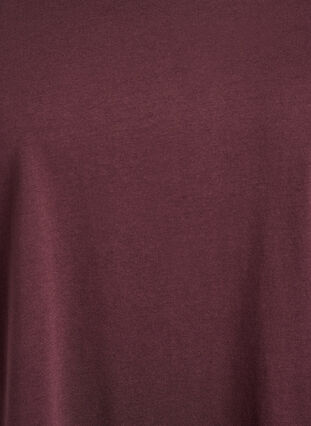 Zizzi Kortermet t-skjorte i en bomullsblanding, Mørk Bordeaux, Packshot image number 2