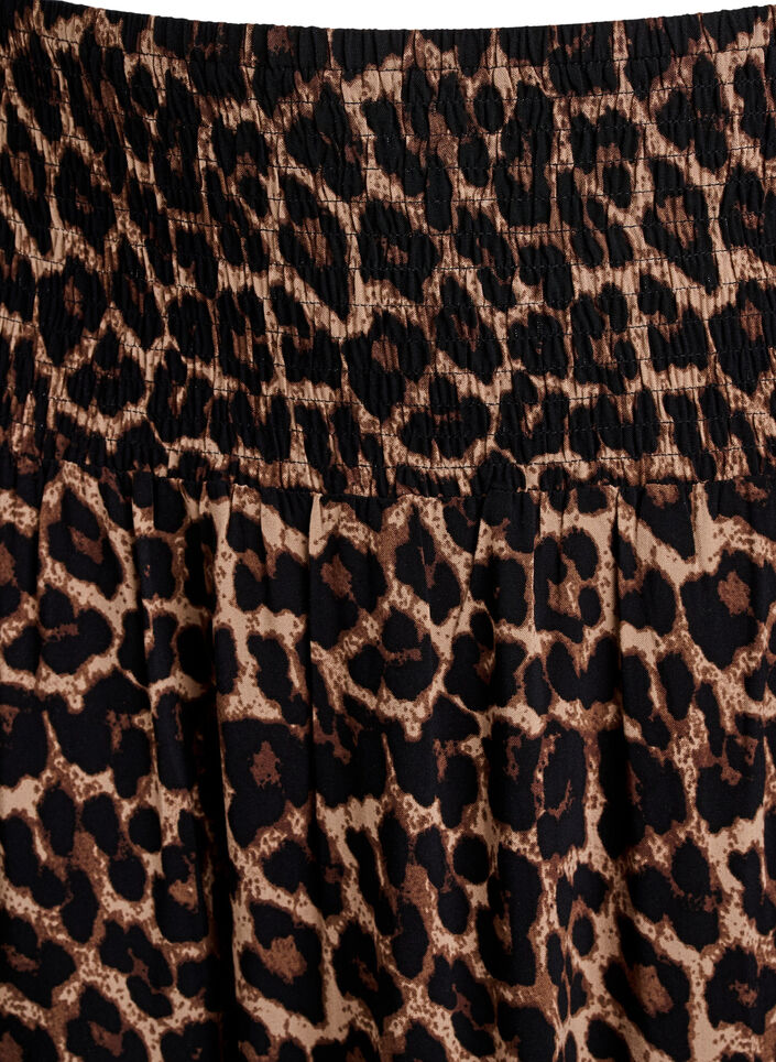 FLASH - Maxiskj&oslash;rt i viskose med vaffels&oslash;m, Brun, Packshot image number 2