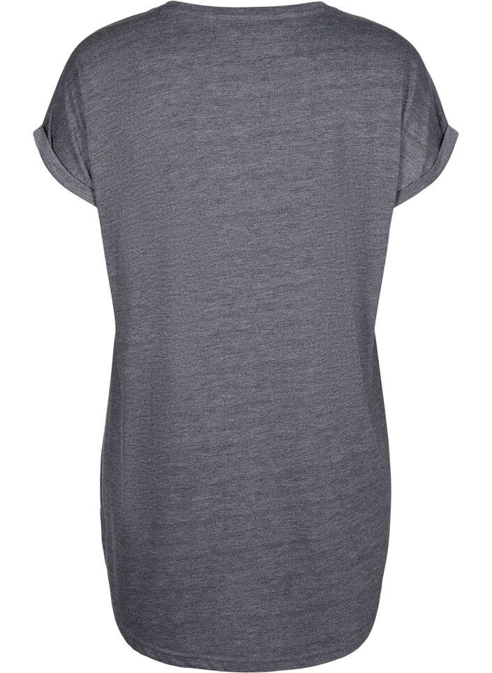 Nattkjole med korte ermer og tekstprint, , Packshot image number 1