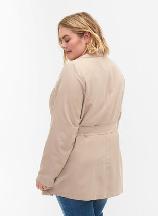 Trenchcoat med belte og lommer, Nomad, Model image number 1